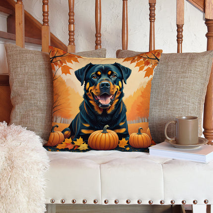 Rottweiler Fall Throw Pillow