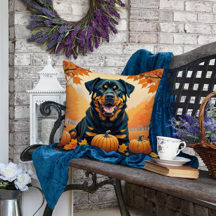 Rottweiler Fall Throw Pillow