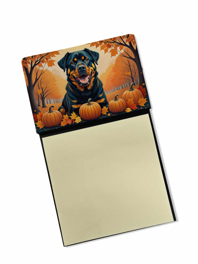 Rottweiler Fall Sticky Note Holder