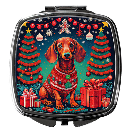Dachshund Christmas Compact Mirror