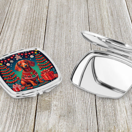 Dachshund Christmas Compact Mirror
