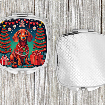 Dachshund Christmas Compact Mirror