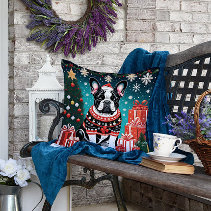 French Bulldog Christmas Throw Pillow