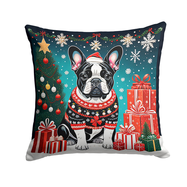 French Bulldog Christmas Throw Pillow