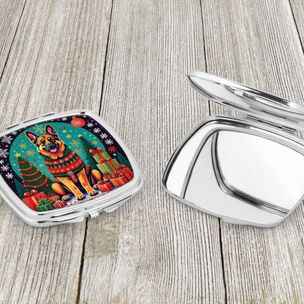German Shepherd Christmas Compact Mirror