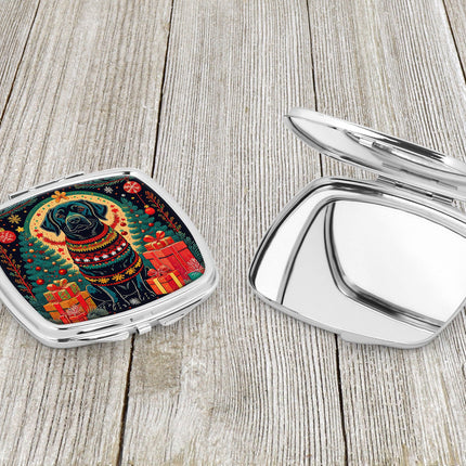 Black Labrador Retriever Christmas Compact Mirror