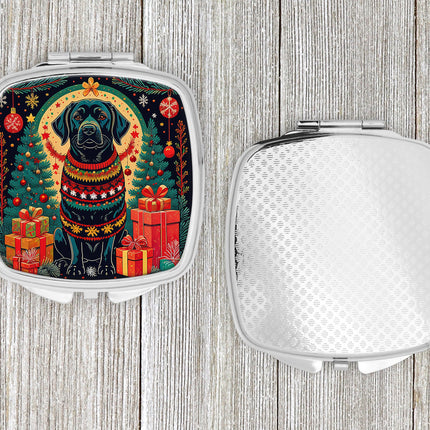 Black Labrador Retriever Christmas Compact Mirror