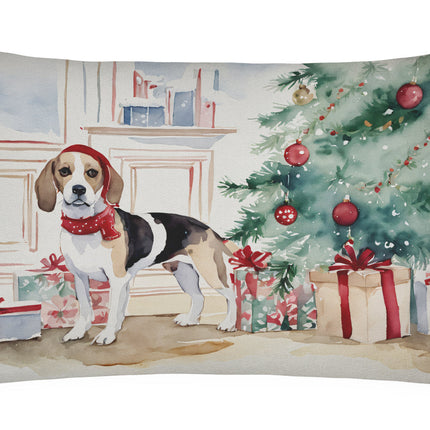 Beagle Christmas Throw Pillow