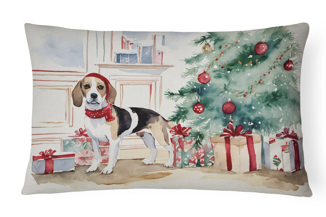 Beagle Christmas Throw Pillow