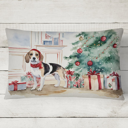 Beagle Christmas Throw Pillow