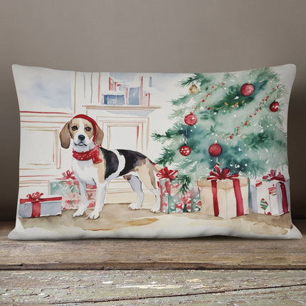 Beagle Christmas Throw Pillow