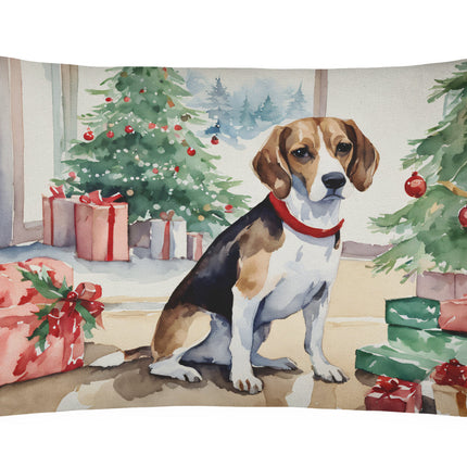Beagle Christmas Throw Pillow