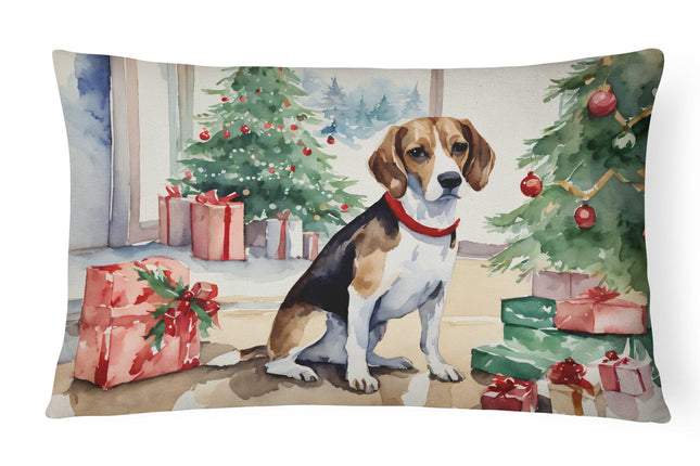 Beagle Christmas Throw Pillow