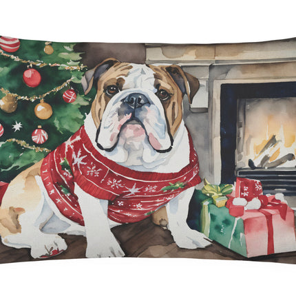 English Bulldog Christmas Throw Pillow