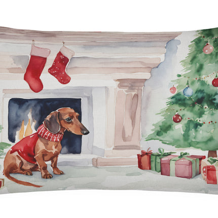 Dachshund Christmas Throw Pillow