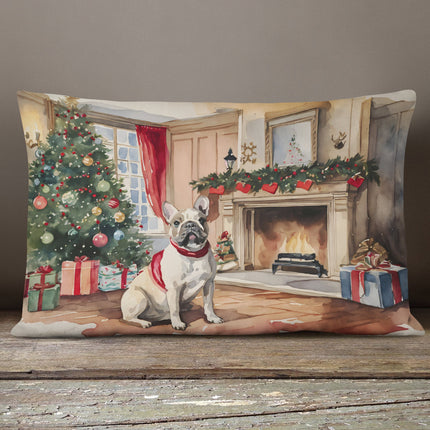 French Bulldog Christmas Throw Pillow