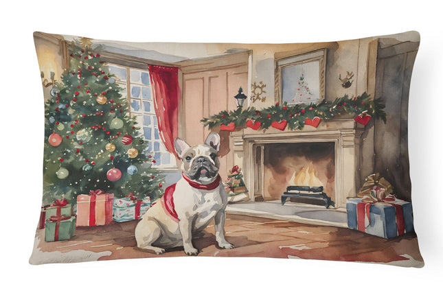 French Bulldog Christmas Throw Pillow