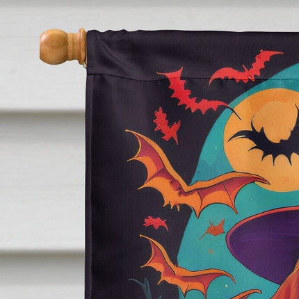 Dachshund Witchy Halloween House Flag
