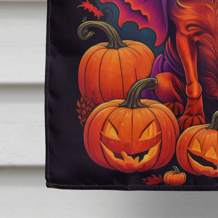Dachshund Witchy Halloween House Flag