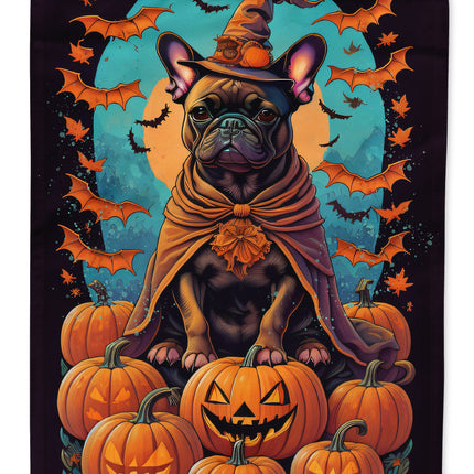 French Bulldog Witchy Halloween House Flag