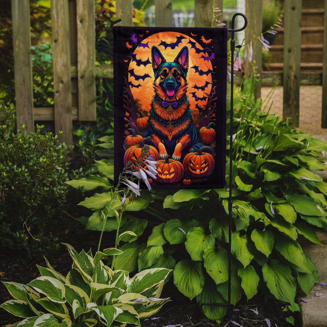 German Shepherd Witchy Halloween Garden Flag