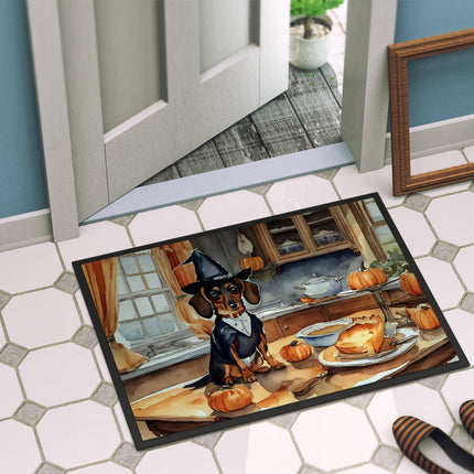 Dachshund Fall Kitchen Pumpkins Doormat
