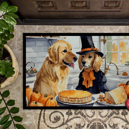 Golden Retriever Fall Kitchen Pumpkins Doormat