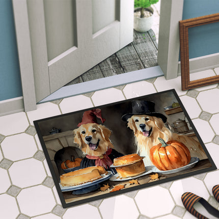 Golden Retriever Fall Kitchen Pumpkins Doormat
