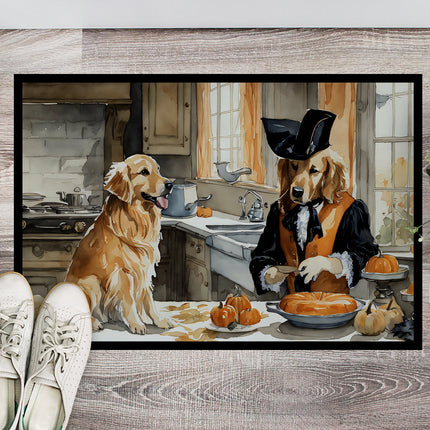 Golden Retriever Fall Kitchen Pumpkins Doormat