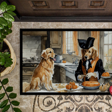 Golden Retriever Fall Kitchen Pumpkins Doormat