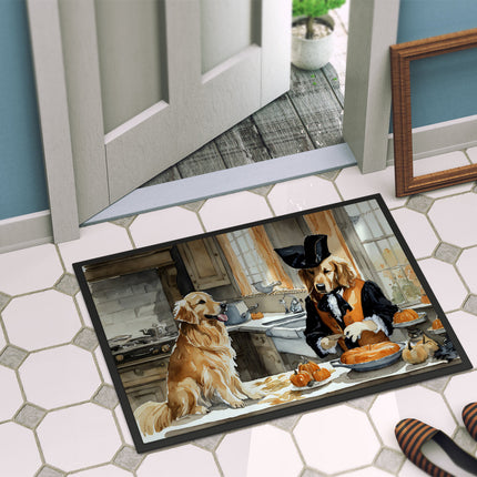 Golden Retriever Fall Kitchen Pumpkins Doormat