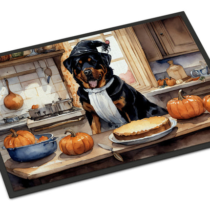 Rottweiler Fall Kitchen Pumpkins Doormat