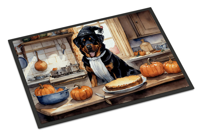 Rottweiler Fall Kitchen Pumpkins Doormat