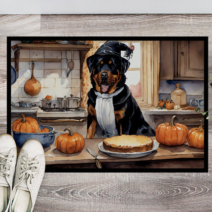 Rottweiler Fall Kitchen Pumpkins Doormat