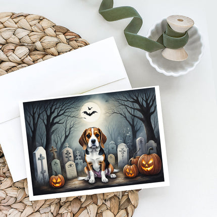 Beagle Spooky Halloween Greeting Cards Pack of 8