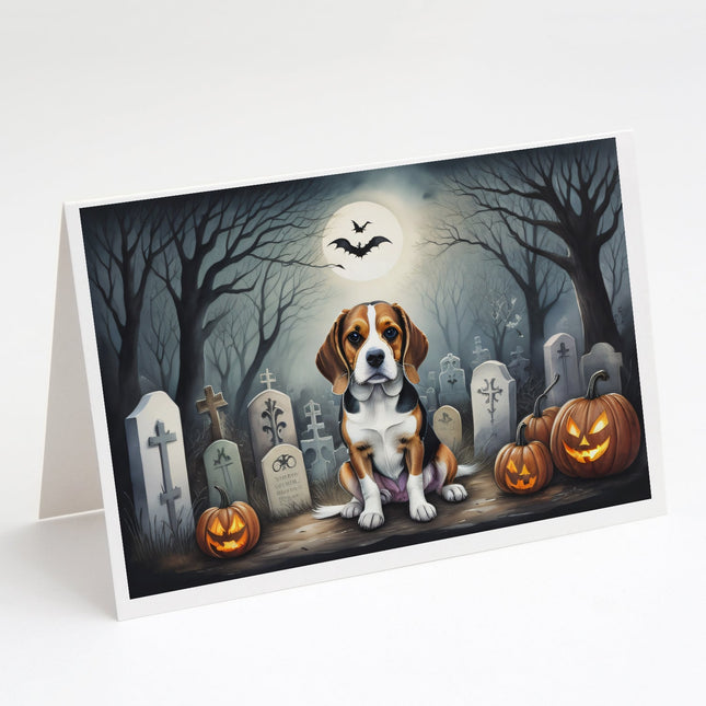 Beagle Spooky Halloween Greeting Cards Pack of 8