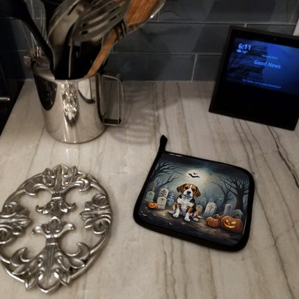 Beagle Spooky Halloween Pair of Pot Holders