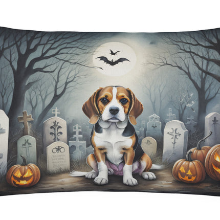 Beagle Spooky Halloween Throw Pillow