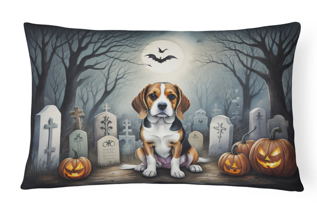 Beagle Spooky Halloween Throw Pillow