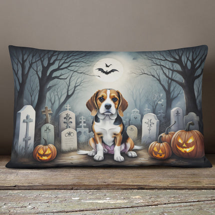Beagle Spooky Halloween Throw Pillow