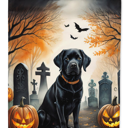 Black Labrador Retriever Spooky Halloween Garden Flag