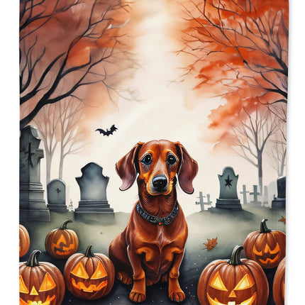 Dachshund Spooky Halloween House Flag