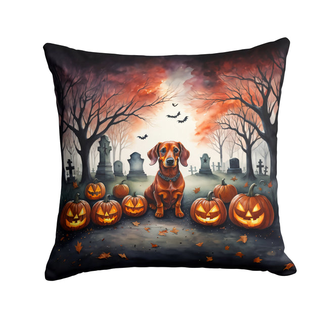 Dachshund Spooky Halloween Throw Pillow