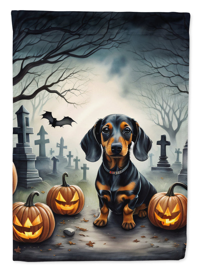 Dachshund Spooky Halloween Garden Flag