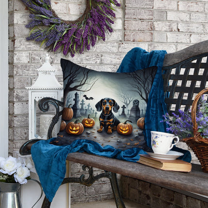 Dachshund Spooky Halloween Throw Pillow
