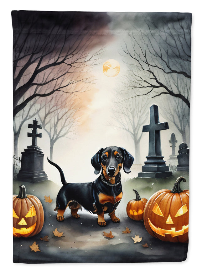 Dachshund Spooky Halloween Garden Flag