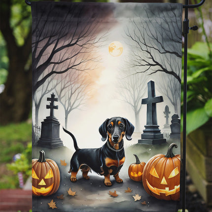 Dachshund Spooky Halloween Garden Flag
