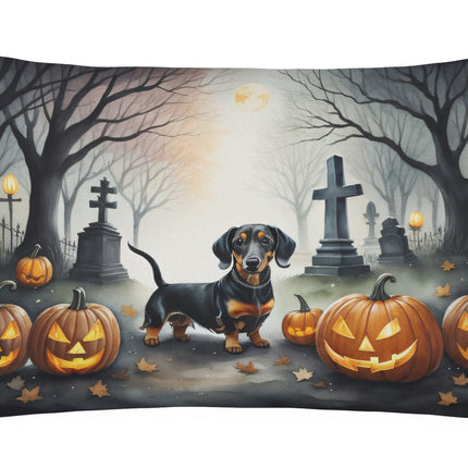 Dachshund Spooky Halloween Throw Pillow