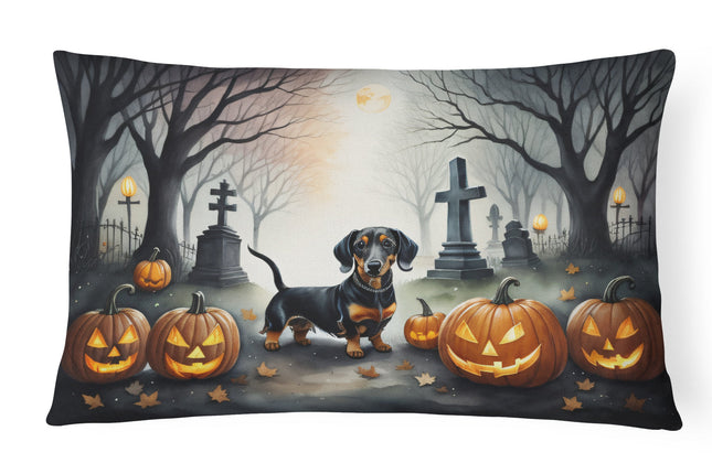 Dachshund Spooky Halloween Throw Pillow