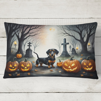 Dachshund Spooky Halloween Throw Pillow
